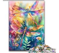 Jigsaws 1000 Pieces for Teenagers Watercolor Dragonfly Family Fun for Is Ideal As A Gift for The Whole Family for And Age 14 Years Up (size 50x75cm)