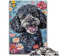 Jigsaws 1000 Pieces for Teenagers Watercolor Poodle Family Game Stress Reliever Difficult Challenge Suitable for Couples 50x75cm