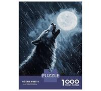 Jigsaws 1000 Pieces for Teenagers Werewolf Howling in Rain Jigsaw Toy Wall Decor Staycation Kill Time Gifts for Friends And Family 52x38cm/1000pcs