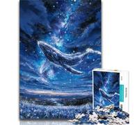 Jigsaws 1000 Pieces for Teenagers Whales Under The Starry Sky Teenager Puzzles,learning Educational for Is Ideal As A Gift for The Whole Family (size 75x50cm)