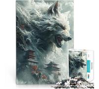 Jigsaws 1000 Pieces for teenagers White Fox Chinese Temples Schwierig und herausfordernd Geschenkideen52x38cm