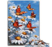 Jigsaws 1000 Pieces for Teenagers Wildflowers And Butterflies 1000 Piece Puzzle,Educational Games Home Decoration Birthday Present, Gifts, Wall Art (38x26cm)