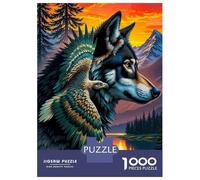Jigsaws 1000 Pieces for Teenagers Wolf Eagle Landscape Jigsaw Toy Wall Decor Staycation Kill Time Gifts for Friends And Family 38x26cm/1000pcs