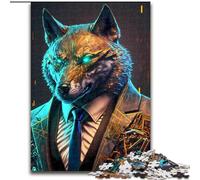 Jigsaws 1000 Pieces for Teenagers Wolf Manager In Suit, Decompressing Intellectual Educational Toy Birthday Present, Gifts, Wall Art (Size 26x38cm)