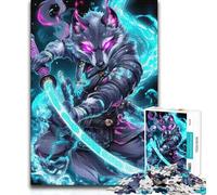 Jigsaws 1000 Pieces for Teenagers Wolf Samurai Warrior Unique Challenge Game Family Activities Birthday Gift (50x75cm)
