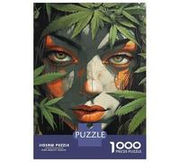 Jigsaws 1000 Pieces for Teenagers Woman Surrounded by Leaves Jigsaws for Adults Brain Teaser Game A Work of Art Great Gift for Gaming 38x26cm/1000pcs