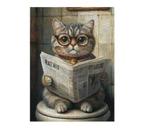 Jigsaws 1000pcs(52x38cm) for Teenagerss Curious Cat Reading Newspaper-2 Jigsaws for Adults DIY Toys Wall Decoration Gifts for Friends And Family 1000pcs(52x38cm)
