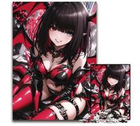Jigsaws 1000Pieces for Adults Anime Devil Girl Wooden Jigsaw Puzzles for Adults for Family And Friends Suitable for Ages 14 1000 PCS(75x50cm)
