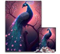 Jigsaws 1000Pieces for Adults Beautiful Peacock Glow Puzzles for Adults for TeenagerFamilies Perfect DIY DecorBrainTeasing Challenge 1000 PCS(38x26cm)