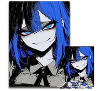 Jigsaws 1000Pieces for Adults Blue Eye Glow Wooden Jigsaw Puzzles for Adults for Family And Friends Suitable for Ages 14 1000 PCS(38x26cm)