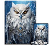 Jigsaws 1000Pieces for Adults Blue Icy King of Owl paper Jigsaw Puzzles Brain Teaser Adult Game Family Interactive Activity 1000 PCS(38x26cm)
