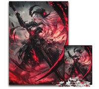 Jigsaws 1000Pieces for Adults Dark Anime Warrior Wooden Jigsaw Puzzles for Adults for Family And Friends Suitable for Ages 14 1000 PCS(75x50cm)