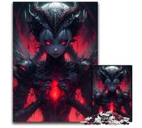 Jigsaws 1000Pieces for Adults Demon Evil Anime Girl14 Wooden Jigsaw Perfect for Halloween Christmas Birthday Gift 1000 PCS(38x26cm)