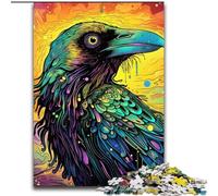 Jigsaws 1000Pieces for Adults Green Crow 1000Piece Puzzle Challenging DIY Brain Teaser, Interactive Family Game (Size 26x38 cm)