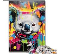 Jigsaws 1000Pieces for Adults Meerkat Graffiti Painting 1000Piece Puzzle Challenging DIY Brain Teaser, Interactive Family Game (Size 50x75 cm)