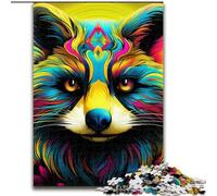 Jigsaws 1000Pieces for Adults Pink Raccoon Jigsaw Puzzles for Adults 1000Piece Perfect for Family Fun on Birthdays, Christmas (Size 50x75 cm)