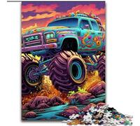Jigsaws 1000Pieces for Adults Psychedelic Truck 1000Piece Puzzle Challenging DIY Brain Teaser, Interactive Family Game (Size 50x75 cm)