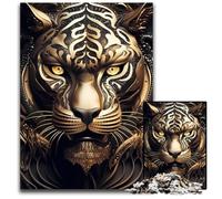Jigsaws 1000Pieces for Adults The Golden Tiger Lord Puzzles for Adults for TeenagerFamilies Perfect DIY DecorBrainTeasing Challenge 1000 PCS(75x50cm)