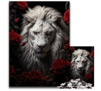 Jigsaws 1000Pieces for Adults The White Lion paper Jigsaw Puzzles Brain Teaser Adult Game Family Interactive Activity 1000 PCS(38x26cm)