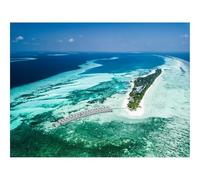 Jigsaws 1500 Pieces for Adults Challenging Game-Bungalow,aerial,view,ocean 87x57cm