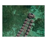 Jigsaws 1500 Pieces for Adults Challenging Game-Bungalow,ocean,aerial,view 87x57cm