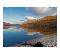 Jigsaws 1500 Pieces for Adults Challenging Game-Lake,Coast,Board,Mountains,Reflection,Pebble,Clearly 87x57cm