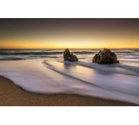 Jigsaws 200 pieces for adults - 200 piece jigsaw puzzles for adults is ideal as a gift for the whole family and the jigsaw puzzle, Beach, Rocks, Coast 35x25CM
