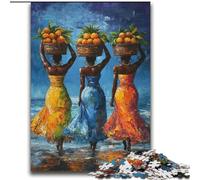 Jigsaws 2000 Pieces for Adults African Woman Challenging Game And Family Play with Fully Interlocking Randomly Shaped Pieces 70x100cm