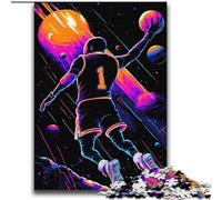 Jigsaws 2000 Pieces for Adults Astronaut Shooting Basketball for Ages 14 And over Fun Games Fun Activities at Home, Birthday Gifts, Travel Gifts 70x100cm