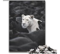Jigsaws 2000 Pieces for Adults Black And White Lion Decompressing Intellectual Educational Toy Great Gifts And Toys 70x100cm
