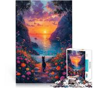 Jigsaws 2000 Pieces for Adults Cat dreaming Landscape Made of cardboard，for age 14+ Tough challenge Birthday Gifts。size：70x100cm/27.5x39.3inch