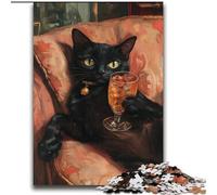 Jigsaws 2000 Pieces for Adults Cat Lying on The Sofa Learning Educational Toys Family Games Enhance Love between Couples 70x100cm