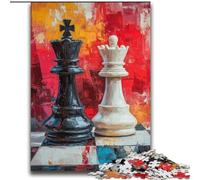 Jigsaws 2000 Pieces for Adults Chess Oil Painting Challenging Game And Family Play with Fully Interlocking Randomly Shaped Pieces 70x100cm