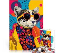Jigsaws 2000 Pieces for Adults Colorful cat Made of cardboard,for age 14+ Family Activities As a gift for the whole family and friends。size:70x100cm/27.5x39.3inch
