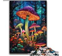 Jigsaws 2000 Pieces for Adults Colourful Mushroom Art Family Game Stress Reliever Difficult Challenge Suitable for Couples 70x100cm