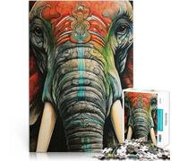 Jigsaws 2000 Pieces for Adults “Elephant Close Up Portrait” Made of cardboard，for ages 14 and over Home Decor It is ideal as a gift for the whole family。size：70x100cm/27.5x39.3inch
