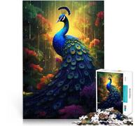 Jigsaws 2000 Pieces for Adults Epic Rainy Peacock Made of cardboard Suitable for ages 14 and up Perfect decoration Artwork Gift 。size：70x100cm/27.5x39.3inch