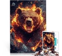 Jigsaws 2000 Pieces for Adults King Bear Made of cardboard，Suitable for ages 14 and up Difficult to complete but fun and humorous Gift ideas。size：70x100cm/27.5x39.3inch