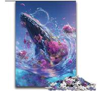Jigsaws 2000 Pieces for Adults Magical Whale Family Game Stress Reliever Difficult Challenge Suitable for Couples 70x100cm