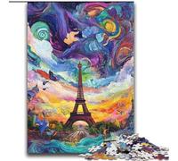 Jigsaws 2000 Pieces for Adults Psychedelic Eiffel Family Fun Fun at Home Activities, Birthday Present,Travel Gifts, for And 14 Years Old 70x100cm