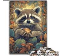 Jigsaws 2000 Pieces for Adults Raccoons in Autumn Challenging Game And Family Play with Fully Interlocking Randomly Shaped Pieces 70x100cm