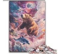 Jigsaws 2000 Pieces for Adults Rose Brown Bear Challenging Game And Family Play with Fully Interlocking Randomly Shaped Pieces 70x100cm