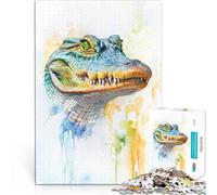 Jigsaws 2000 Pieces for Adults Watercolor Alligator Portrait Spielspielzeug eignet sich ideal als Geschenk für die ganze Familie70x100cm