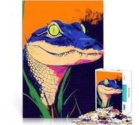 Jigsaws 2000 Pieces for teenagers Alligator Portrait Stressabbau-Spielzeug Einzigartige Geburtstags- und Geschenkideen70x100cm
