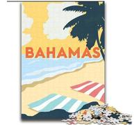 Jigsaws 2000 Pieces for Teenagers Bahamas Beach City, Help The Brain Exercise Addictive Toys to Cultivate Patience Enhance Memory 70x100cm