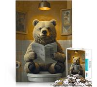 Jigsaws 2000 Pieces for teenagers Bear Reading on Toilet Denksportaufgabe für Die Liebe zwischen Paaren stärken70x100cm