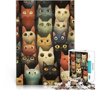 Jigsaws 2000 Pieces for teenagers Cat Crowd Trainieren Sie Ihr Gehirn und Ihre Hände Künstlersammlung, Bildende Kunst70x100cm