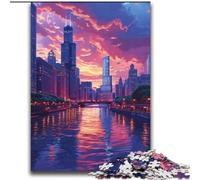 Jigsaws 2000 Pieces for Teenagers City at Sunset Stress Reliever Difficult Challenge Every Piece Is Unique - Challenging Family Fun Game 70x100cm
