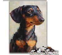 Jigsaws 2000 Pieces for Teenagers Happy Dachshund Stress Reliever Difficult Challenge Every Piece Is Unique - Challenging Family Fun Game 70x100cm
