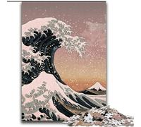 Jigsaws 2000 Pieces for Teenagers Japanese Style Waves Family Game Stress Reliever Difficult Challenge Suitable for Couples 70x100cm